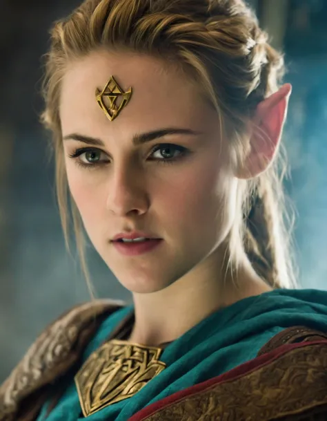 movie still of the Legend of Zelda Live action movie starring (ohwx woman) <lora:kristen_lora_sdxl_v1-000008:1> , cinematic light, 4k, closeup