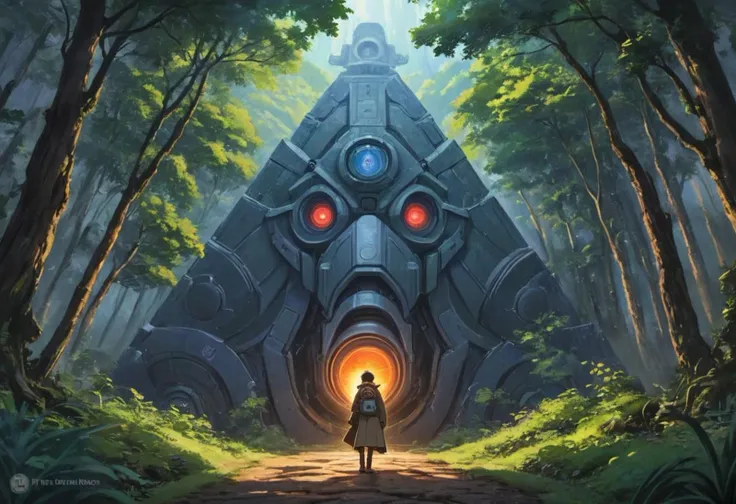 Stylized Anime artwork, Macro, fresco, a time traveler's mission to prevent a disaster detailed digital acrylic painting, color graded, studio ghibli, highly detailed