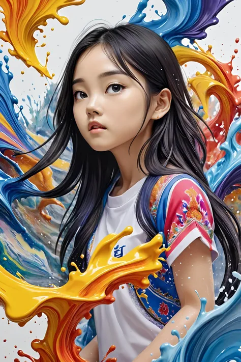 Colorful, multiple colors, intricate detail, splash screen, photorealistic, intricately detailed fluid gouache painting, calligraphy, acrylic, watercolor art,
masterpiece, best quality, 1girl,  <lora:kwFemale_Beta40-SDXL_v1:1>, asian