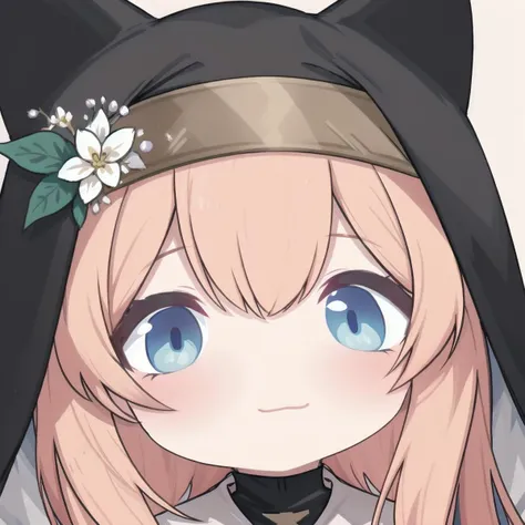 masterpiece,best quality,highres,
chibi,chibi style,portrait,
1girl,solo,
mari,nun,
:3,simple background,
beautiful eyes,perfect eyes,
<lora:chara-mari-v5b:0.8>,<lora:Blue Archive Chibi Style:0.6>,