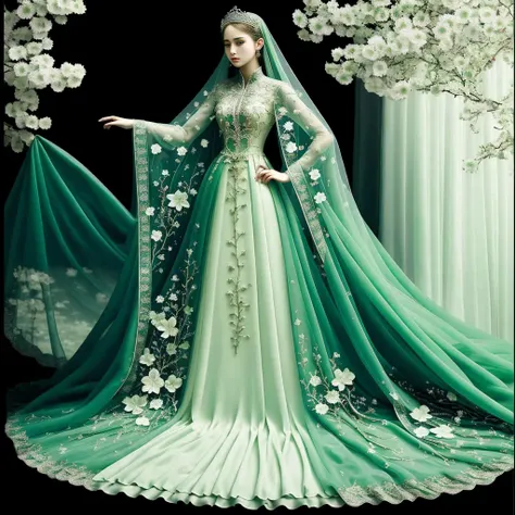 original, (masterpiece), (illustration), (extremely fine and beautiful), (perfect details), (beautiful and clear background:1.25), (depth of field:0.7), (stands aside the river:1.15). (cute:1.3), (detailed beautiful eyes:1.3), (beautiful face:1.3), silver hair, silver ear, (pink hair:0.7), (pink ear:0.7), long hair, (hair blowing with the wind:1.1), (blue eye:1.1), (female internet celebrity:1.2), butterflys flying around, (moon light:0.6), tree, (summer), (night:1.2), (close-up:0.35), (gloves:0.8), solo,full body,hjy, a green dress with a long train and a cape<lora:hjy-10:0.7>