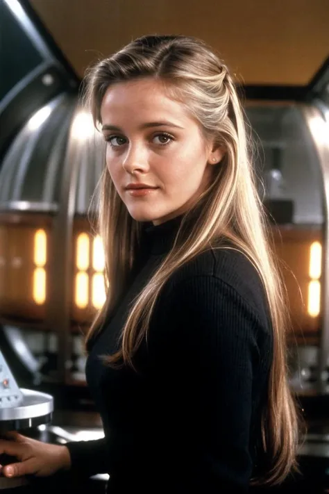 photo of Al1c14S1lv3rst0n3_HM_v2-135, a woman, perfect hair, (modern photo), wearing long sleeve jumpsuit, 28mm medium telephoto (analog, cinematic, film grain:1.3), Mars Colony, Thriving Martian settlement with pressurized domes, rovers, hydroponic farms, and scientific research., detailed eyes, professional pose, (epiCPhoto), (looking at viewer:1.1), (cinematic shot:1.3), (soft style lighting), <lora:add_detail:0.5>