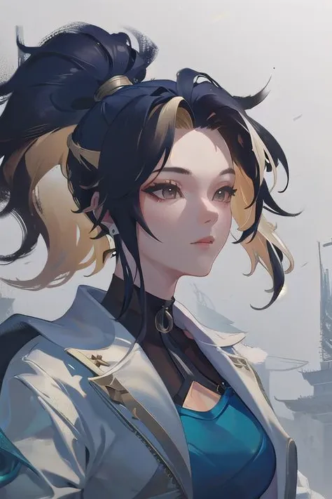 masterpiece, best quality, ultra-detailed, cinematic lighting, (facial details), Olympus XA2 Camera, (depth of field:1), pagoda,
akali, 1girl, black hair, blonde hair, multicolored hair, ponytail, k/da \(league of legends\)
<lora:epiNoiseoffset_v2:1> <lora:kDAALLOUTAkaliLeague_v10:0.6:MIDD>