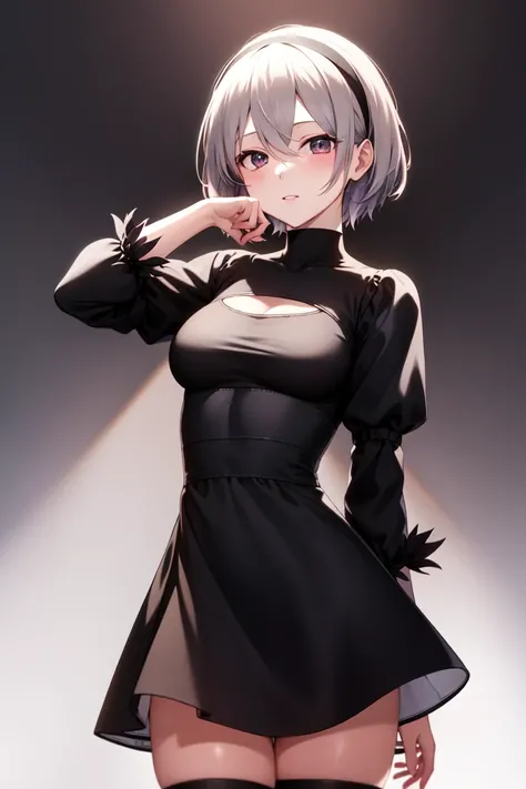 masterpiece, best_quality, 1girl, solo, yorha no. 2 type b,