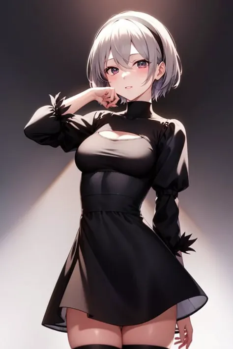 masterpiece, best_quality, 1girl, solo, yorha no. 2 type b,