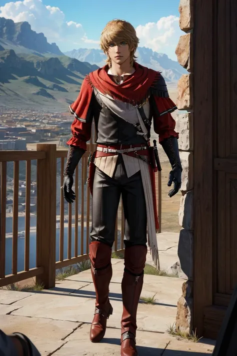 professional full body photo of joshua_rosfield, looking at viewer,(joshua_outfit:1.1), 1boy, masculine, solo,
detailed skin, detailed eyes, detailed face,
high quality, volumetric light, highrez, masterpiece, best quality,
<lora:joshua_V1_01-000008:0.72:MIDD>
