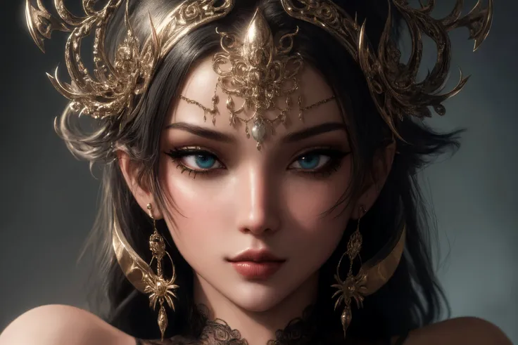 (best quality, masterpiece:1.2), photorealistic, ultra high res, front lighting, intricate detail, Exquisite details and textures, face highlight, sexy, seductive, (detailed eyes:1.3), (beautiful detailed eyes), (beautifully detailed face), (detailed lips:1), (detailed skin:1), absurdres, (beautifully detailed face), (detailed skin:1),
cinematic lighting, dynamic angle, cinematic pose,
chrometype, chrome effect, metal ornaments, metal ornaments facewear, reflective, blushing, headpiece, flirty expression, mask, long flowing hair, crescent,
<lora:Chrometype:0.5>