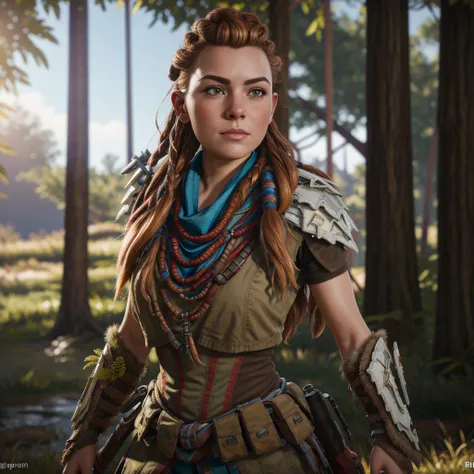<lora:Aloy_v1.0:0.7> photo of aloy, fullbody
 photo, masterpiece, (((highres, photorealistic, best quality, perfect lighting))), adult, mature, female, 1girl, 8k,  realistic, photo-realistic, ultra-detailed,
(portrait photo of aloy in forest, masterpiece, best quality, highest quality, cinematic lighting, (volumetric lighting), extremely detailed CG unity 8k wallpaper, focused, 8k wallpaper, 4k wallpaper, extremely detailed, ultra realistic, photorealistic, sharp focus, HDR, (high contrast), photograph, detailed and intricate, instagram, portrait, highly detailed, sharp focus, illustration, cinematic lighting )