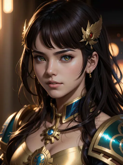 masterpiece, best quality, 1girl 2d anime manga, Rafael correa delgado as a Warhammer 40k Battle brother, half body portrait, fantasy, intricate, elegant, perfect eyes, both eyes are the same, Global illumination, soft light, dream light, digital painting, artstation, concept art, smooth, sharp focus, illustration, extremely detailed CGI anime, hd, 2k, 4k background, art by artgerm and greg rutkowski and alphonse mucha, 8k