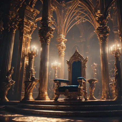 (masterpiece:1.2), (best quality,:1.2), 8k, HDR, ultra detailed, ((photorealistic)), professional light, cinematic lighting, fashion photography, ambient lighting, atmospheric effects, <lora:detail_slider_v4:2>, a small room with a throne on a dais, throneroom, <lora:ThroneRoom-10:1>, epiCPhoto