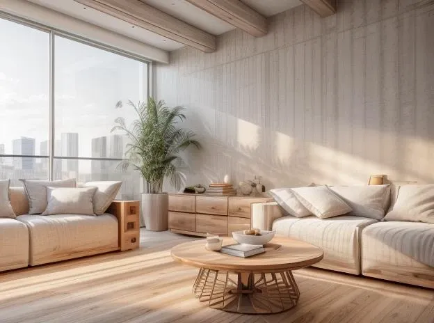 (ultra realistic), masterpiece, best quality, super detailed, ultra high res, raw photo, 8k,
living room lukhshad aj in the apartment, in the style of modern, monochromatic serenity, super detailed, concrete, white, wooden table, (light gray fabric sofa), fabric pilows, wooden flooring, wooden modular cabinet, backlight, white wall, (white ceiling), soft sunlight, window,
<lora:Modern wooden living room - PHK-000010:0.4>