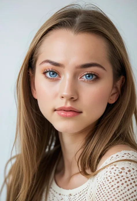 score_9, score_8_up, score_7_up, score_6_up, score_5_up, score_4_up, source_photo, source_real, 1girl, solo, long_hair, looking_at_viewer, brown_hair, blue_eyes, closed_mouth, blurry, lips, traditional_media, portrait, forehead, realistic <lora:saigetoohey_pxl:1>
