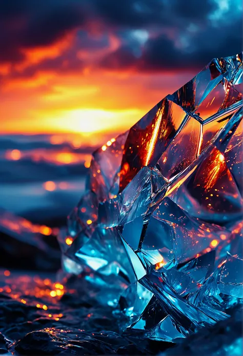 A land of melancholy, icy rains and squally winds, Broken Glass effect, no background, stunning, something that even doesn't exist, mythical being, energy, molecular, textures, iridescent and luminescent scales, breathtaking beauty, pure perfection, divine presence, unforgettable, impressive, breathtaking beauty, Volumetric light, auras, rays, vivid colors reflects