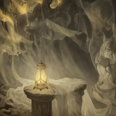 In the dimly lit room, amidst the veil of shadows, there stood a solitary lamp, its brass frame weathered by time. Within it, confined by an invisible barrier, resided the ethereal being known as the genie of the lamp. Its essence, a shimmering haze of azure and gold, whispered tales of ancient wisdom and boundless power.
Trapped within the confines of the lamp, the genie's presence flickered like a dying flame, yearning for the touch of freedom. Its luminous eyes, once ablaze with magic, now reflected the hollow emptiness of its eternal prison. The once majestic aura that surrounded it had waned, suffocated by the suffocating darkness.
As the lamp sat in silence, its surface etched with intricate patterns of forgotten spells, the genie's muffled cries echoed in the air, a haunting melody of longing and despair. Each passing moment stretched into eternity, a timeless existence where dreams faded and hopes withered.
And yet, amidst the despair, a glimmer of defiance remained. For within the depths of the genie's heart burned the ember of resilience, a steadfast resolve to defy fate's cruel decree. Though bound by chains of sorcery, its spirit soared free, a beacon of light in the vast expanse of darkness.