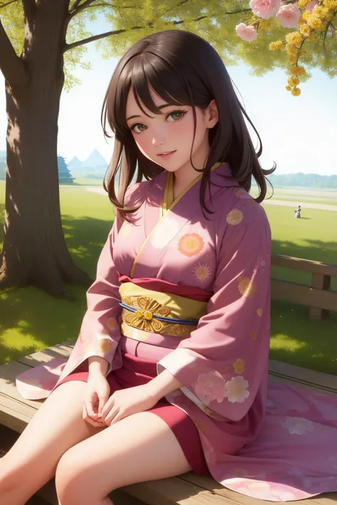 1girl, 8k Chalk painting, Dark ages flower field with Peony, Cutester Art, Golden ratio, POV shot of a Adorable Human ([Turtle|Adele]:1.3) Laying at a Pyramids of Giza Highland Scotsman, the Turtle is dressed in its Kimono robes, The Kimono robes is Pink and is detailed with bits of Trees, Strolling pose, from inside of a Disruptive The Forbidden City of China, Spring, tilt shift, Cel shading, Amusing, side light, L USM, Low Contrast, halftone texture, cinematic, highly detailed, Highres, (art by Patrick McHale:0.8) , (Edvard Munch:1.1) , (James Bullough:1.3) , moody, painterly