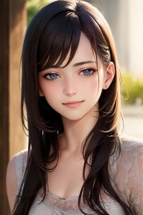 masterpiece, best quality, ultra-detailed, beautiful lighting, (realistic, photorealistic:1.4), 1girl, smile, looking at viewer, close-up