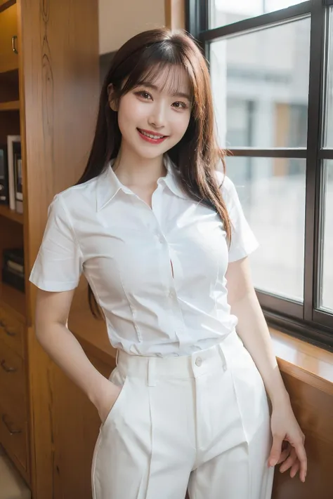 1 very beautiful female high school student,Wear a white button-down shirt and low-rise jeans(detailed outfits:1.5),Play with the ball on the grass of the football field,(On the grass:1.02),Super high value,perfect body figure,Beautiful short ponytail,Delicate hair,Fair face and skin,Beads of sweat on the forehead,Have fun on the playground,(((The chest is huge))),Breasts are full and straight:1.5,(The clothes on the chest are high and bulging, Tightness and bulging:1.5),Delicate fair and soft toes,White and delicate fingers,(Delicate sneakers:1.5),Focus on the chest,Full body photo
