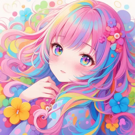girl, soft, colorful,