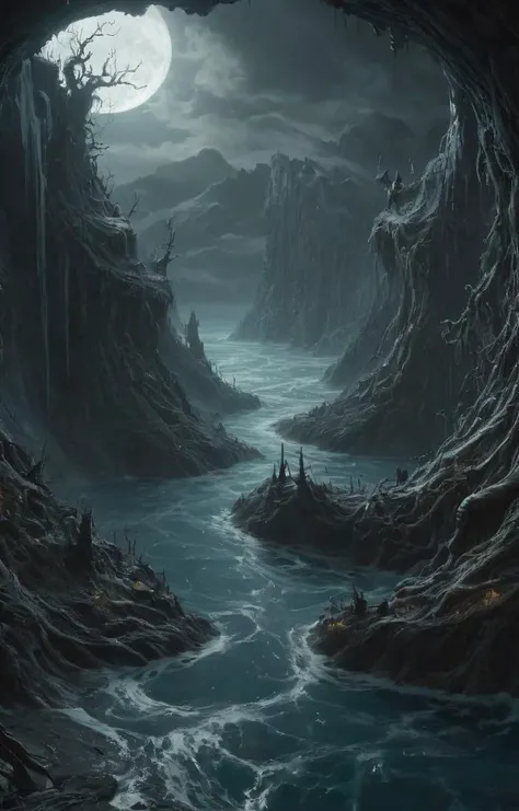 (dark magic), (grim), whirlpool, by Anato Finnstark, (intricate details), (hyperdetailed), 8k hdr, high detailed, lot of details, high quality, soft cinematic light, dramatic atmosphere, atmospheric perspective