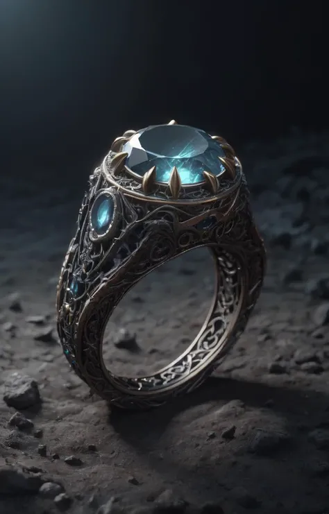 (dark magic), (grim), ring with the stone, (intricate details), (hyperdetailed), 8k hdr, high detailed, lot of details, high quality, soft cinematic light, dramatic atmosphere, atmospheric perspective