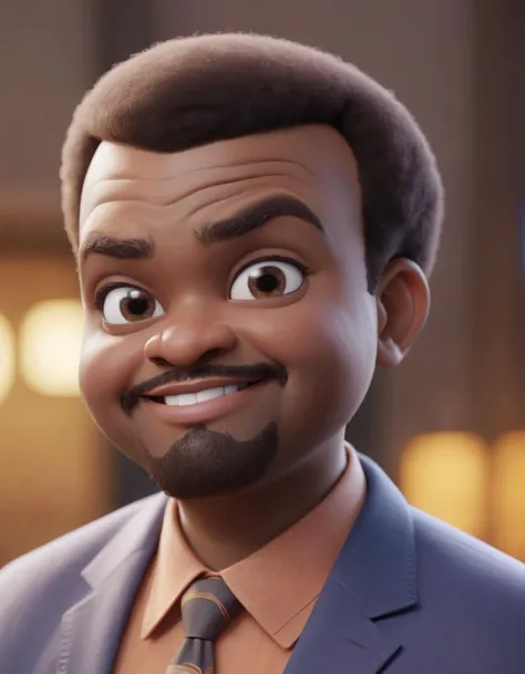3D character.(Craig Robinson as Darryl Philbin:1.6), (caricature:0.2). bokeh, professional, 4k, highly detailed <lora:SamaritanEsdxl:0.45> (Pixar Render, CGI Animation, Disney:1.2) cute big circular reflective eyes, office, dof, (cinematic film), (cool and composed, smile:1.2)