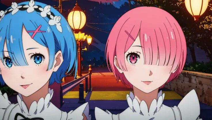 (((2girls))), ramchi, remrin, ((maid)), looking at viewer, blue eyes, blue hair, pink eyes, pink hair, BREAK,
dancing, happy, smile, <lora:Oni Sisters Ram & Rem - rezero:0.8>, masterpiece, best quality, hyperrealistic, extremely detailed, highly quality, 4k, sharp focus, professional photograph, sharp focus, award winning, cinematic lighting, octane render, unreal engine, volumetrics dtx, Wallpaper,