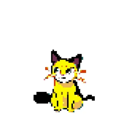 <lora:Pokemon_Sprites_V1:0.9> cat, feral, fullbody, pixel art, 2d, pokemon, bw front sprite, frontsprite, solo, white background