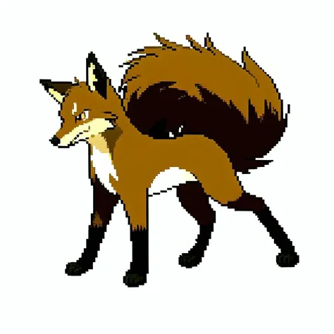 <lora:Pokemon_Sprites_V1:0.8> coyote, pixel art, 2d, pokemon, bw front sprite, frontsprite, solo, white background