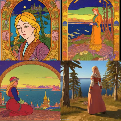 <lora:bilibin01-000016:1>(bilibin:1.1), by (ivan bilibin:1.1),8k, RAW photo, best quality, masterpiece,best quality, ultra high res,extremely detailed CG unity 8k wallpaper, physically-based rendering,cinematic lighting,full body, 1girl, (oval face),close face <lora:wither3Ciri_v10:0.5>