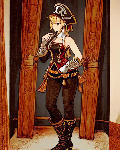 <lora:FFTJobs:0.9> sexy female pirate, full body,
(masterpiece),  best quality, highres, 4k, 8k, Detailed Illustration, intricate detail, cinematic lighting, amazing quality, 1girl, fit female, amazing shading, soft lighting, facing camera, perfect eyes