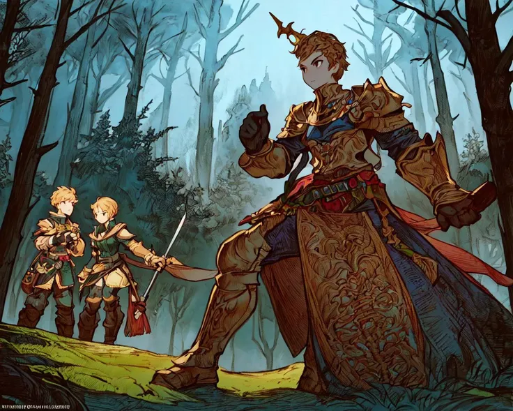 <lora:FFTJobs:0.8> (a group of adventurers) climbing the trees of a (sideways forest) on a cliff,
 (masterpiece),  best quality, highres, 4k, 8k, Detailed Illustration, intricate detail, cinematic lighting, amazing quality, 1girl, fit female, amazing shading, soft lighting, facing camera, perfect eyes