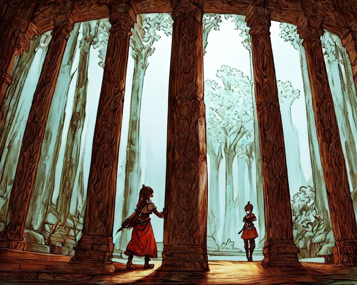 <lora:FFTJobs:0.8>  group of adventurers exploring some temple ruins in the middle of the forest,
(masterpiece),  best quality, highres, 4k, 8k, Detailed Illustration, intricate detail, cinematic lighting, amazing quality, 1girl, fit female, amazing shading, soft lighting, facing camera, perfect eyes