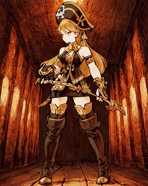 <lora:FFTJobs:0.9> sexy female pirate, full body,
(masterpiece),  best quality, highres, 4k, 8k, Detailed Illustration, intricate detail, cinematic lighting, amazing quality, 1girl, fit female, amazing shading, soft lighting, facing camera, perfect eyes