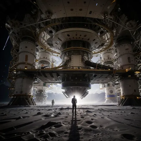 A group of astronauts, gathered in a futuristic lunar base, engage in a tense political debate. The air is thick with the energy of competing viewpoints, each astronaut passionately defending their ideas and beliefs. The scene is set against a backdrop of the stark lunar landscape, with the gravity-defying silhouettes of the group casting long shadows on the stark white surface. The image captures the intensity and complexity of political discourse in a unique and futuristic setting, highlighting the importance of open dialogue and collaboration in shaping a better future, even in the most extreme of environments <lora:mshn:1>