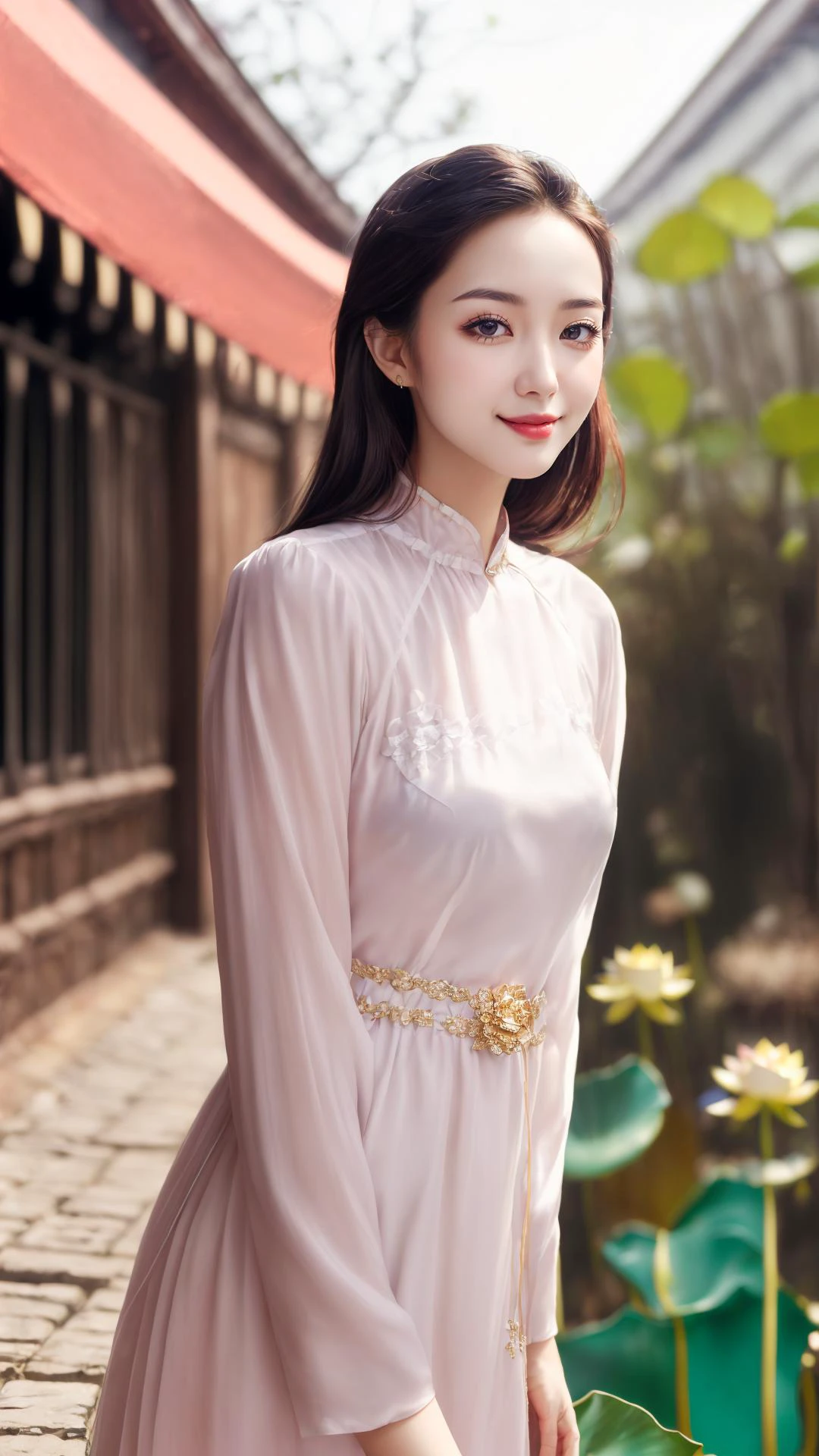 <lora:more_details:0.5>
(8k, RAW photo, best quality, masterpiece:1.3),
(1girl, upper body:1.4), aodai, beautiful face,