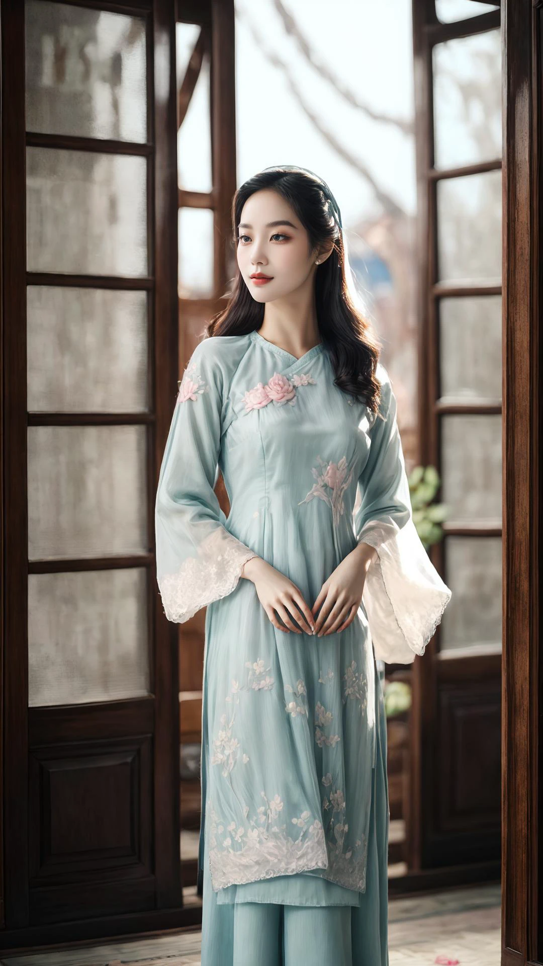 <lora:more_details:0.5><lora:epiNoiseoffset_v2:0.5><lora:JPfilmColor_RedwhiteVer:0.6>
(<lora:more_details:0.5>
(8k, RAW photo, best quality, masterpiece:1.3),
(1girl, upper body:1.4), aodai, beautiful face,