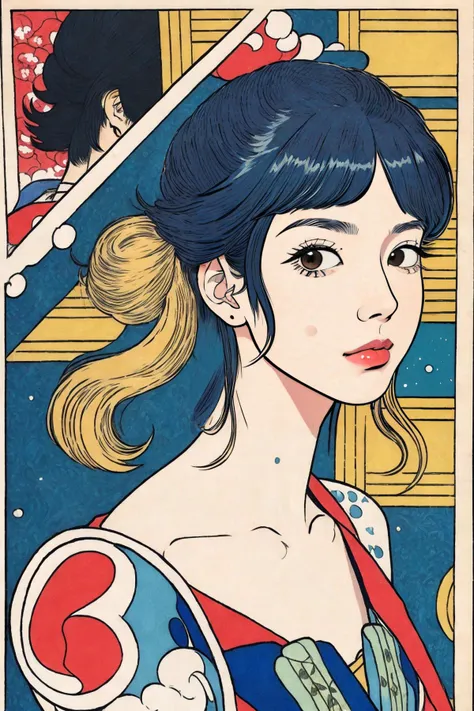 (masterpiece,best quality:1.5), (style of Hishikawa Moronobu ,style of Mike Allred :1.5)
portrait, <lora:Nami:0.6:MIDD>,nami