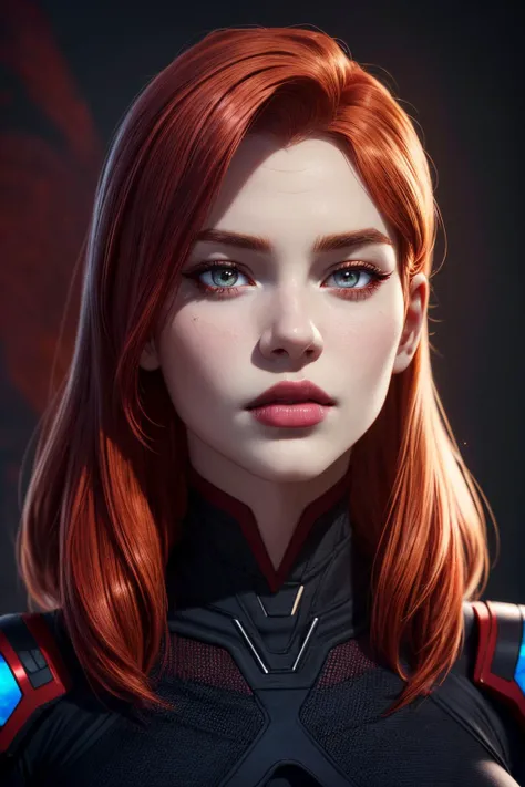 (ultra realistic,32k, masterpiece:1.2),(high detailed skin:1.1),( 8k uhd, dslr, high quality:1.1),
<lora:Miss_Martian_2020_YJ:0.7>Miss_Martian_2020_YJ, (amber eyes:0.9),shoulder-length red hair,, , <lora:add_detail:0.93>, (huge breast:1.1),
(looking at viewer, portrait:1.1),,(upper body:1.1),
,(bioluminiscent:1.1), blank background