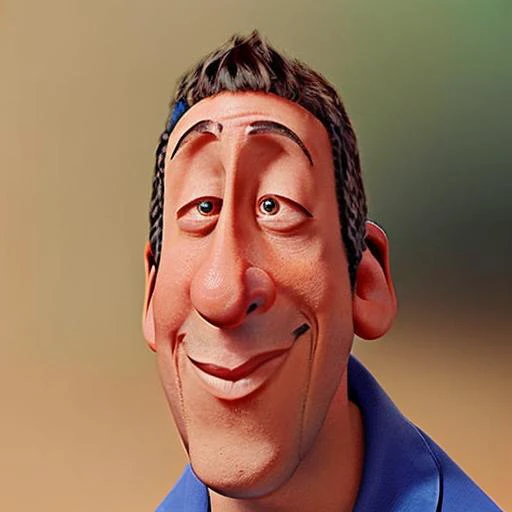 tdst style of ((Adam Sandler)),  sideways, profile, showing teeth