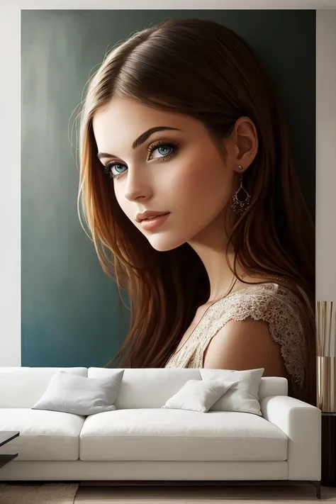 luxury painted wall, realistic,1girl, <lora:Nova-000003:0.15>,