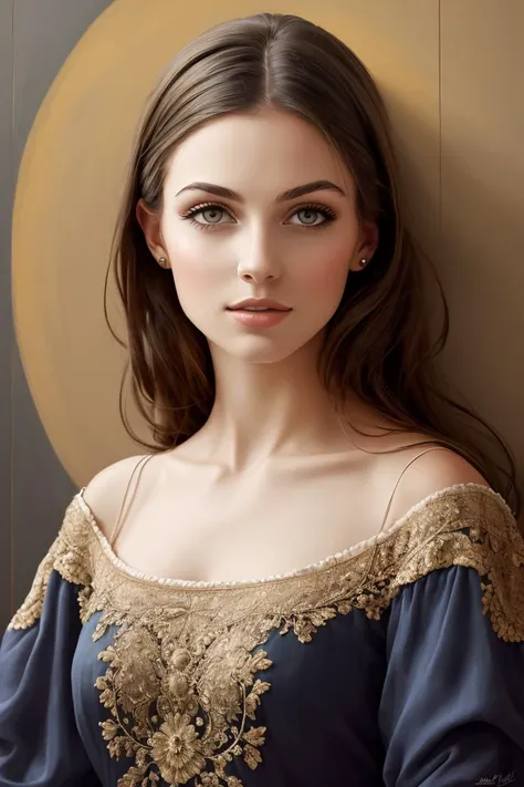 luxury painted wall, realistic,1girl, <lora:Nova-000003:0.15>,