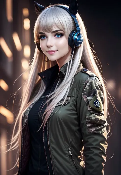 nova<lora:Nova-000003:0.6>,1girl, falling, animal ears, bangs, blush, camouflage armor, closed mouth, fake animal ears, gloves, headphones, headset, horse ears, impossible clothes, jacket, large breasts, long hair, long sleeves, looking at viewer, camouflage bodysuit, pink eyes, simple background,smile, solo, body paint, twintails, upper body, very long hair, black background, white gloves, white hair,alice \(nikke\),
[(colorful explosion psychedelic toxic neon paint colors:1.2)::0.15],
(masterpiece:1.4),(best quality:1.4),(shiny skin),realistic