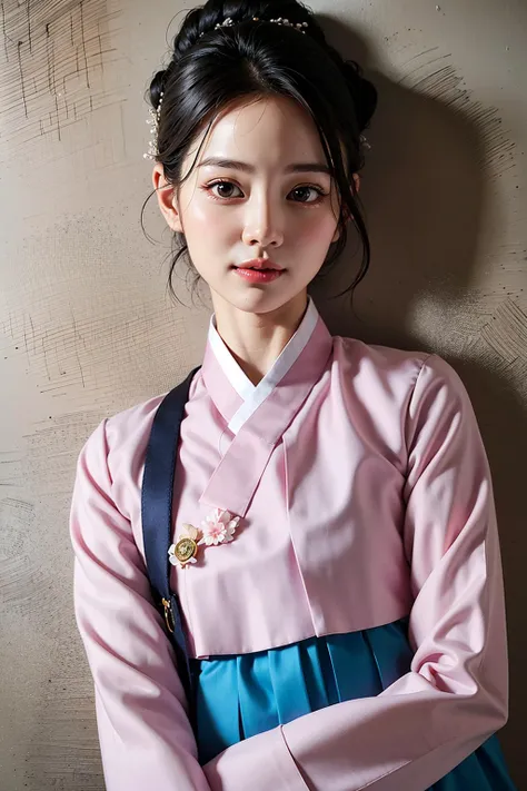 1girl, upper body, hanbok, korean clothes, facedetail, portrait, faceonly, <lora:femaleNobleClassHanbok_v10:0.7>