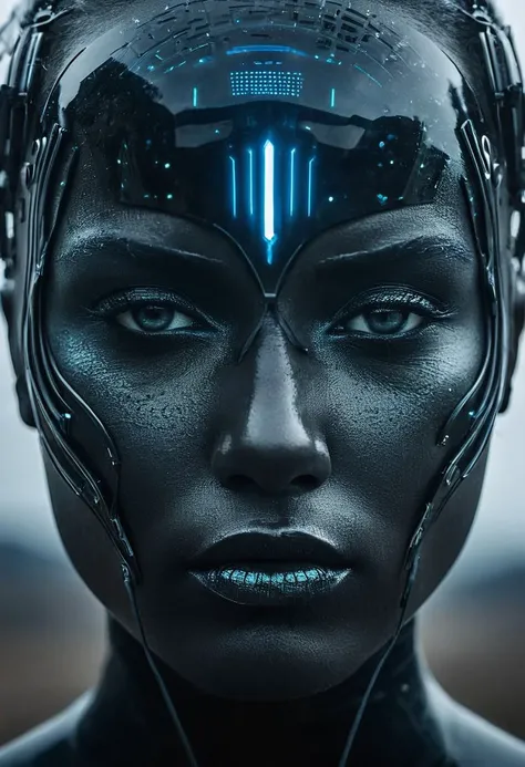 fantasy-photo of the year 2500, depressing image. Futuristic emotion-photography-technique,