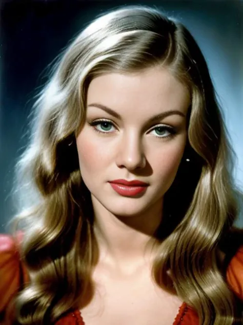 Veronica Lake in Russia with lipstick completely naked and smiling