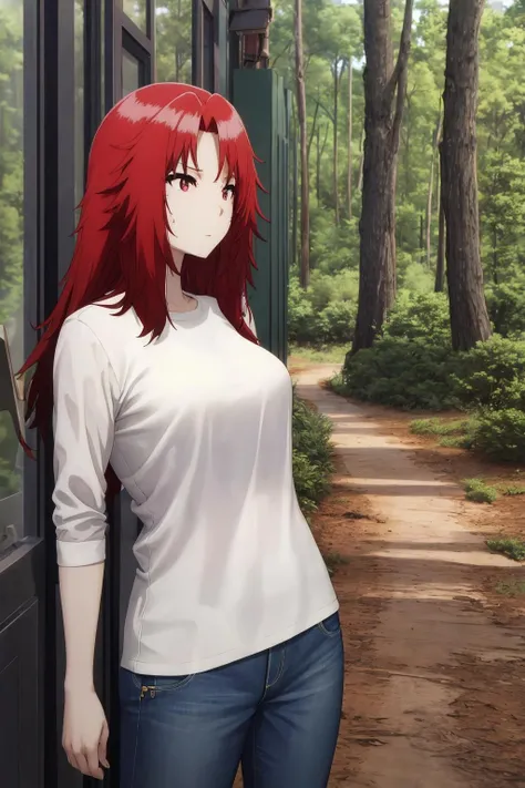 ((masterpiece, best quality, high quality, highres)),
outdoors, forest,
white shirt, jeans,
Iris, <lora:Iris_Midgard-09:1>