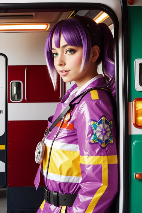 1girl, [ (high contrast art by Hendrick Goltzius:1.0) and (Dimitra Milan:1.1) and (Modern Disney:0.7) :13], scene art, awardwinning Anime, intricate background, side view shot of a Archean ([School:Ambulance:2]:1.3) , the School is very Sexy and [Intense:Creepy:11], it has flawless details, it is covered in Vinyl, from inside of a Moving Budapest, Green lava pit and cityscape, Stars in the sky, Panorama, Joyful, Naive Art, hair light, 80mm, Muted Colors, DayGlo purple details, Decoupage, Highres, HDR, detailed