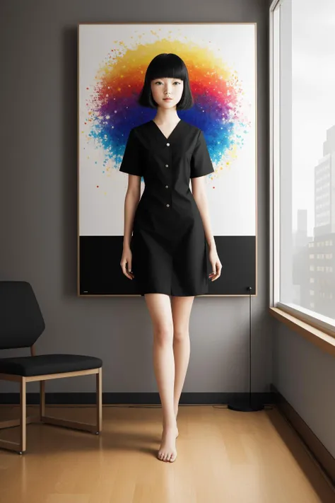 1girl, (abstract art designed by Anne Rothenstein:0.9) and (Del Kathryn Barton:0.9) and (Hubertine Heijermans:0.9) , expressionism art, masterpiece Color splash, vibrant On pale black paper, masterwork Unity Engine, behance, landscape of a Cluttered Efficacious ([Tallinn:Hospital:1]:1.3) from inside of a Townhouse, desolate space and foliage, at Overcast, Illustration, Sci-Fi, glamourous, avant-garde, Beautifully Lit, Depth of field 270mm, Primary Colors, quantum wavetracing, expressive brush strokes, UHD, Unsplash