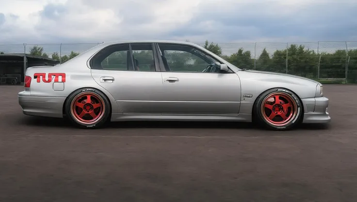 (CarXjohnson:0.5) (GrandSedan:1) "JZX100" Toyota Chaser wide body, detailed Work Wheels