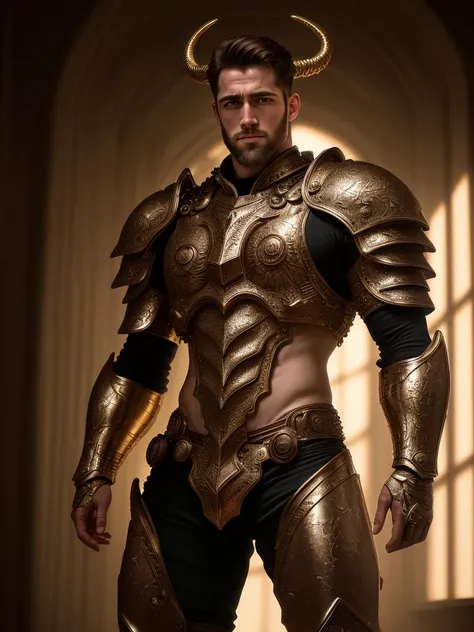 ultra detailed abstract photography of a male BatuAI-1750 in full body pose, (masterpiece), realistic, cinematic light, (beautiful eyes:1.3), perfect anatomy,dragon horns, full body armor,
cowboy shot,
hyperdetailed painting, luminism, 4k resolution,
Soft Lighting, Photographic Realism,
3d rendering, octane rendering,